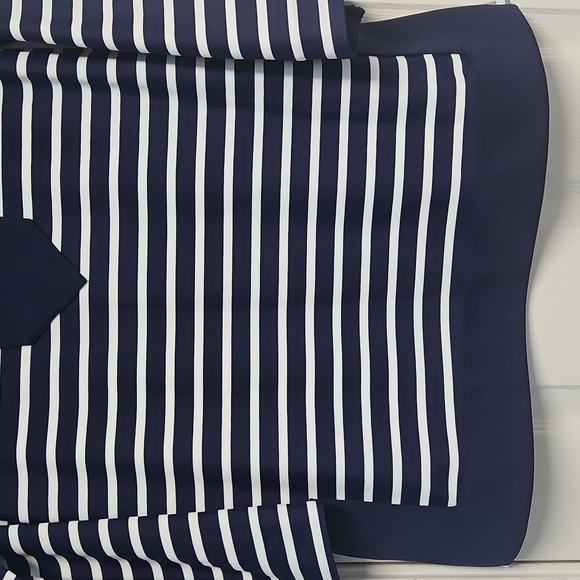 Jude Connally 3/4 Sleeve Timeless Tunic: Navy And White Stripe: Size- XS - Picture 3 of 16